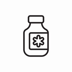 Medicine bottle pharmacy prescription drug icon vector sign
