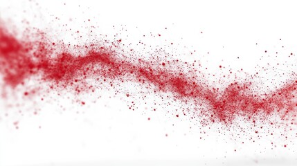 Red Particle Wave on Soft White Background