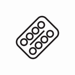 Medical pills medication pharmacy tablet icon vector sign
