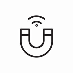 equipment magnet attraction tool icon vector sign