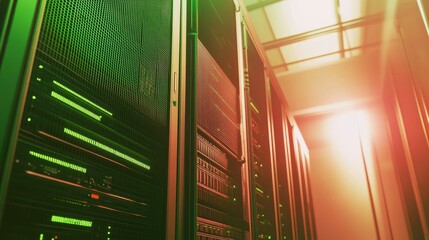AI Research Servers in Soft Lighting