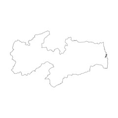 Paraiba state blank outline map