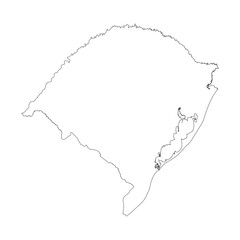 Rio Grande do Sul state blank outline map