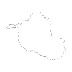 Obraz premium Rondonia state blank outline map