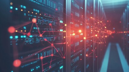 Data Center Equipment in Low Light Environment