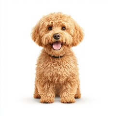 Adorable fluffy Poodle dog with a playful expression, perfect for animal lovers and pet-related content.