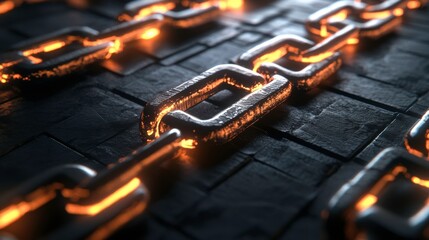 Glowing Chains in a Digital Tech Room