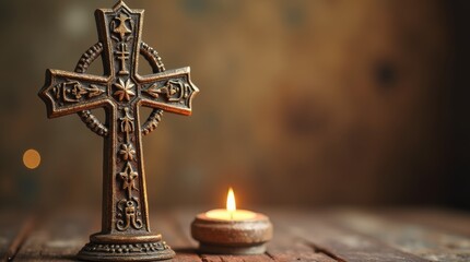 A detailed close-up of an Epiphany cross