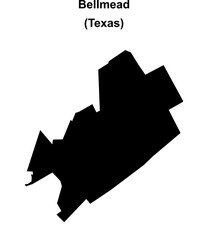 Bellmead (Texas) blank outline map