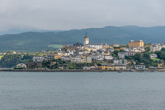View of the town of Castropol, Asturias, Spain
