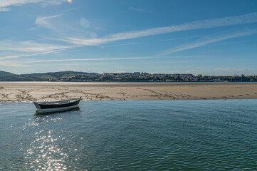 View of the Eo estuary (Ribadeo estuary), northern Spain