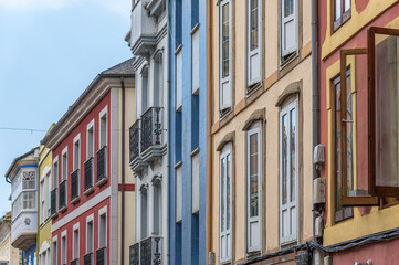 Obraz premium Colorful streets in the old town of Ribadeo, Spain