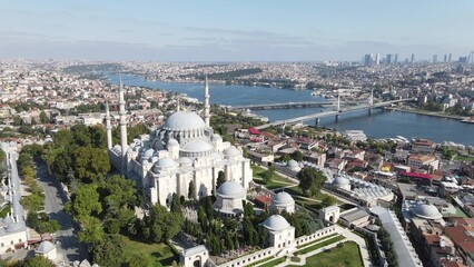 Naklejka premium Istanbul Golden Horn aerial view