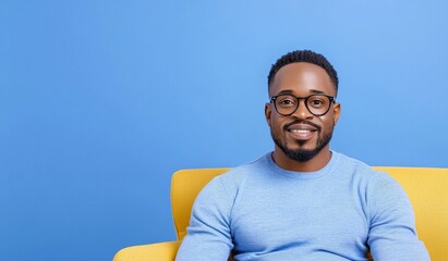 A mental health service. A depressed African American male undergoing therapy with a counselor at a mental health facility. A young man with emotional issues seeking advice from a professional