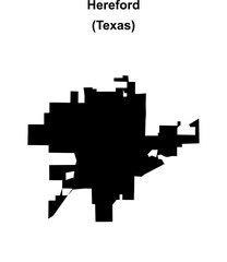 Hereford (Texas) blank outline map