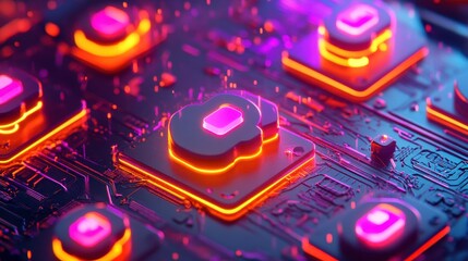 Rotating Storage Icons in Simplified Cloud Environment