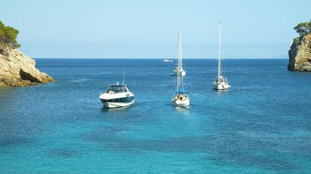 Natural harbor  in Cala Murta, Formentor, Mallorca, Balearic Islands