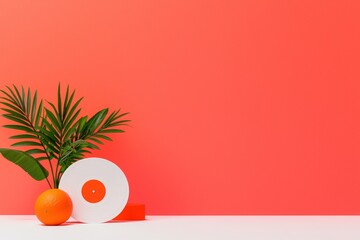 Colorful abstract vinyl disc graphic. Digital illustration. Suitable for posters.