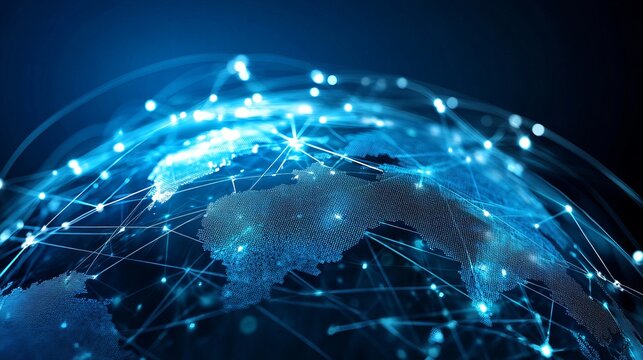 Transportation map of global logistics partnerships featuring container cargo ships for importexport and freight services