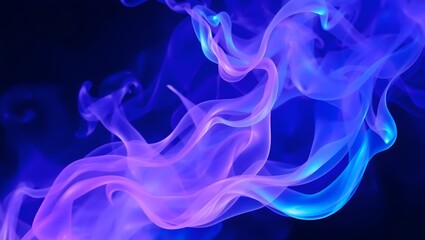 Fototapeta premium Vibrant, swirling abstract smoke effects dominate the frame