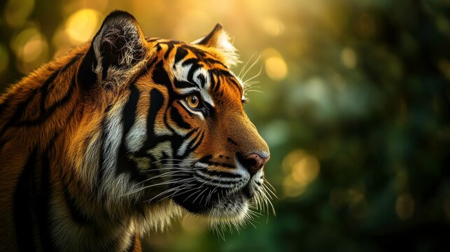 Majestic Tiger in Warm Jungle Light