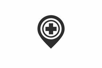 creative medical location icon concept