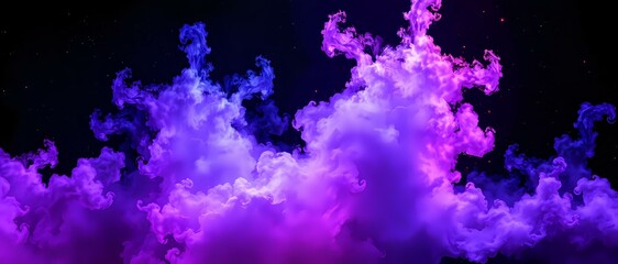 Cosmic Galaxy Blooms: Vibrant Purple and Pink Nebula