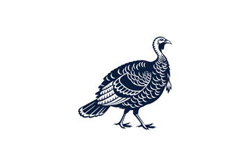 turkey silhouette on a white background