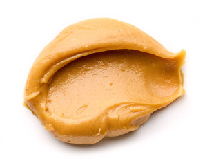 caramel smear on white background
