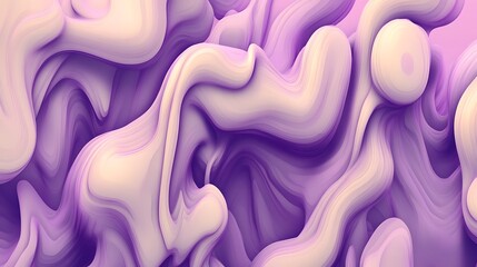Obraz premium Abstract Purple and Beige Wavelike Forms