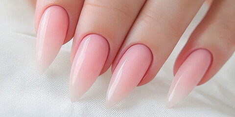 Luxury woman long nails. Long nails manicure design. Acrylic gel nail extensions