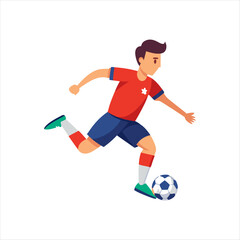 black vector of soccer player silhouette in dynamic movement, minimalist logo style 