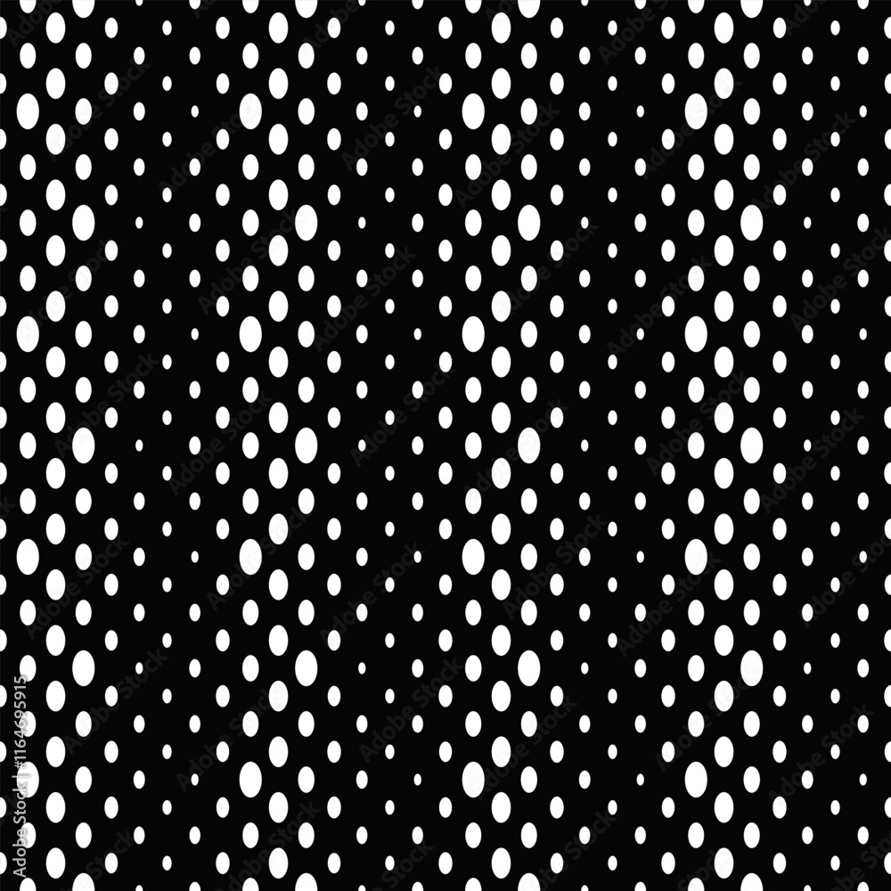 Poster ellipse pattern background - monochrome repeating abstract vector design from ellipses