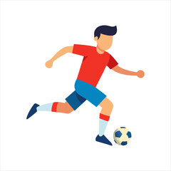 black vector of soccer player silhouette in dynamic movement, minimalist logo style 