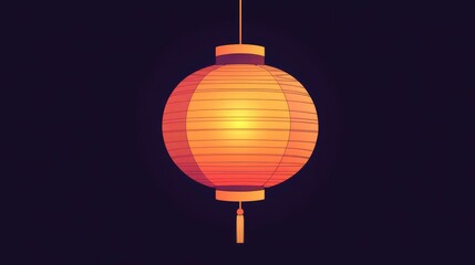 A illustration of a Chinese lantern, its body filled with a smooth gradient of colors.