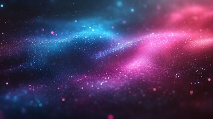 Obraz premium Abstract Glittering Blue Pink Waves Of Light