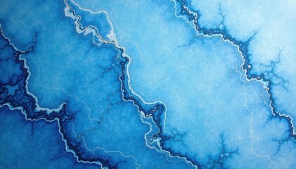 Obraz premium Cool toned blue and white marble, veined backdrop, cool, abstract, minimal