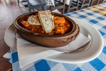 Dish in Serbia - Muckalica, stew made of barbecued meat and vegetables.
