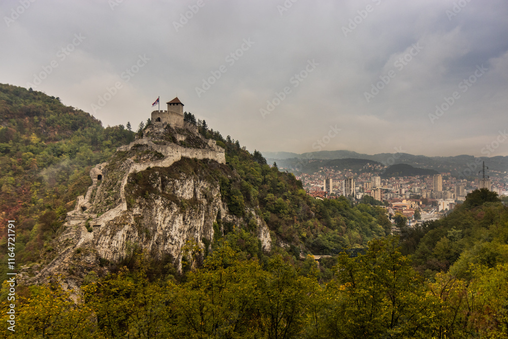 Wall mural Old Town (Stari Grad) Fortress in Uzice town, Serbia