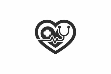 creative medical heart icon concept