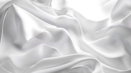 Obraz premium White Fabric Draped in Soft Elegant Folds