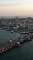 Obraz premium Galata Bridge Historical Peninsula of Istanbul