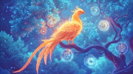 magical phoenix bird fantasy art - fantasy art