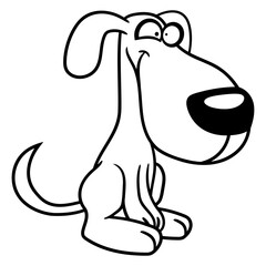 Dog Crazy Small Happy Funny Silly Cool Cartoon Fun Design Lover Art Vector Illustration Card T-Shirt Poster Sticker Graphic Print Decorative Drawing Isolated Logo Decoration Symbol Creative Cool Style