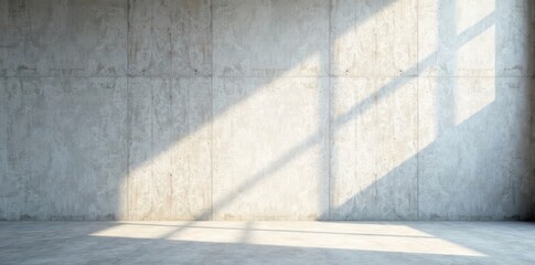 Empty shadow light overlay concrete wall backdrop background and floor, empty space, clean aesthetic