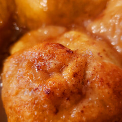 Closeup View of Fresh Apple Dumplings Right Out of the Oven