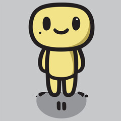 Cheerful yellow cartoon character with a radiant smile and playful design. Ideal for kids' content, branding, or fun-themed projects.