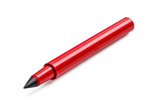 Red marker isolated on a transparent background