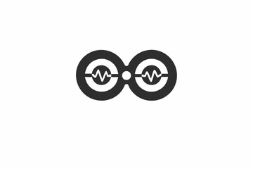 creative medical ecg electrodes icon concept 