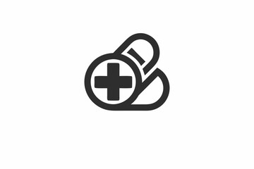 creative medical drug icon concept 